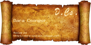 Dara Csongor névjegykártya