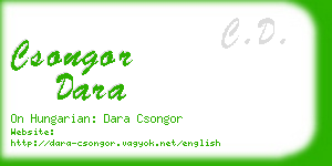 csongor dara business card
